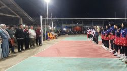 Pembukaan kegiatan bola volly di tingkat Kecamatan Kapur IX, Limapuluh Kota