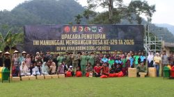 Kegiatan Penutupan TMMD ke 129 di Lapangan Bola Kerta Wahana Sarilamak (KMS), Jorong Buluh Kasok, Nagari Sarilamak, Harau, Limapuluh Kota, Kamis (13/08/2026).