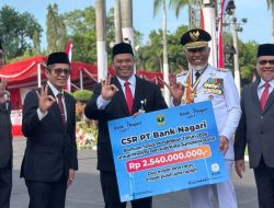 Upacara Hari Kemerdekaan, Bank Nagari Salurkan Deviden dan CSR Rp381,49 M