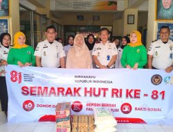 Semarak HUT ke 81 Kemerdekaan, Rutan Padangpanjang Serahkan Bantuan Sembako