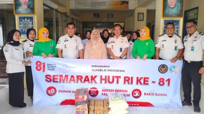 Penyerahan bantuan Sembako dari jajaran Rutan Kelas IIB Padangpanjang kepada pengurus Panti Asuhan Aisiyah Muhammadiyah Padangpanjang, Selasa (11/08/2026).