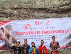 FPTI Sumbar Kibarkan Bendera Raksasa, Tandai Kebangkitan Panjat Tebing Menuju Panggung Dunia