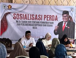 Dorong Penguatan Koperasi dan UMKM, Rony Mulyadi Dt. Bungsu Gelar Sosialisasi Perda  