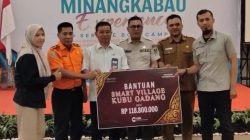 InJourney Airports memberikan bantuan senilai Rp118 juta kepada Desa Wisata Kubu Gadang, Padangpanjang, untuk mendukung pengembangan potensi wisata di daerah tersebut, Selasa (01/09/2026).