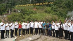 Bupati Solok Selatan, H Khairunas, Sekretaris Daerah Syamsurizaldi, Kadis Parbudpora Pamil Ruskamdani dan kepala OPD saat peninjauan Hot Water Boom Sapan Maluluang, Rabu (02/09/2026).