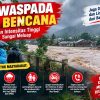 Curah Hujan Tinggi, Masyarakat di Bantaran Sungai Diminta Waspada