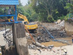 BWSS V Lakukan Perbaikan Mercu Intake Lubuk Paraku