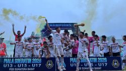 Teks Foto: Josal FC U-17 memenangkan pertandingan setelah mengalahkan PSP U -17 dengan skor 3 - 0.