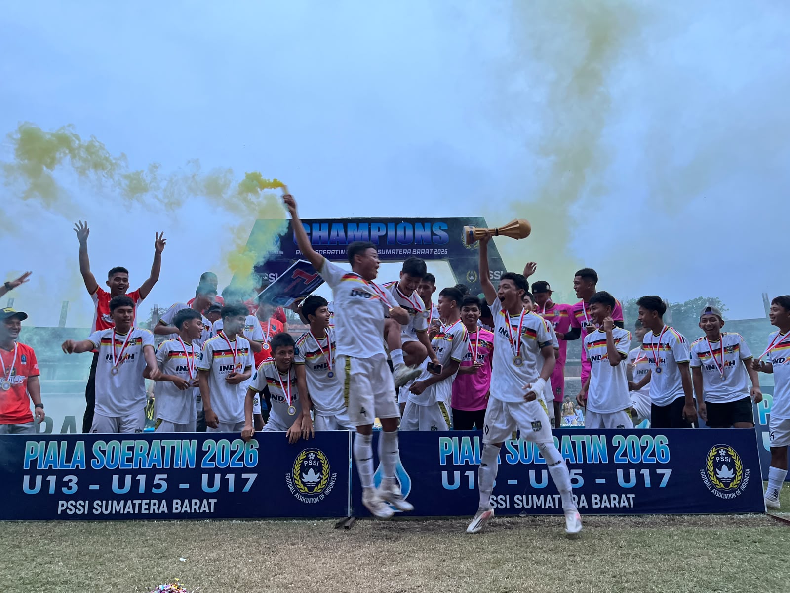 Teks Foto: Josal FC U-17 memenangkan pertandingan setelah mengalahkan PSP U -17 dengan skor 3 - 0.