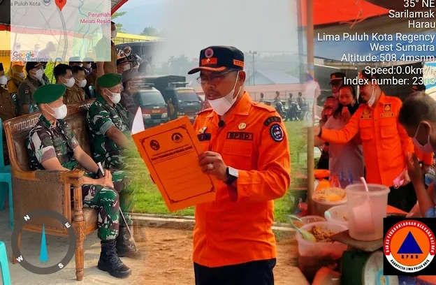 Kepala BPBD Limapuluh Kota Zaimar Hakim, SH, selaku koordinator lapangan, dalam laporannya menyampaikan bahwa apel digelar untuk memastikan kesiapsiagaan dan sinergi lintas sektor, Selasa (15/09/2026). 
