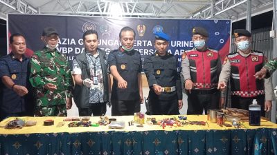 Hasil razia tim gabungan di Lapas Kelas IIB Pariaman bersama TNI, Polri dan BNN, Selasa (22/09/2026) malam.