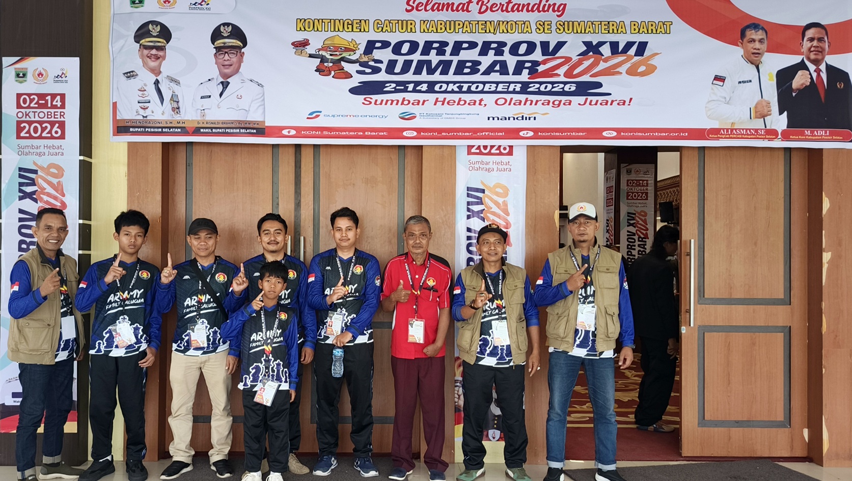 Atlet Catur Kabupaten Limapuluh Kota yang berlaga di Porprov XVI Tahun 2026