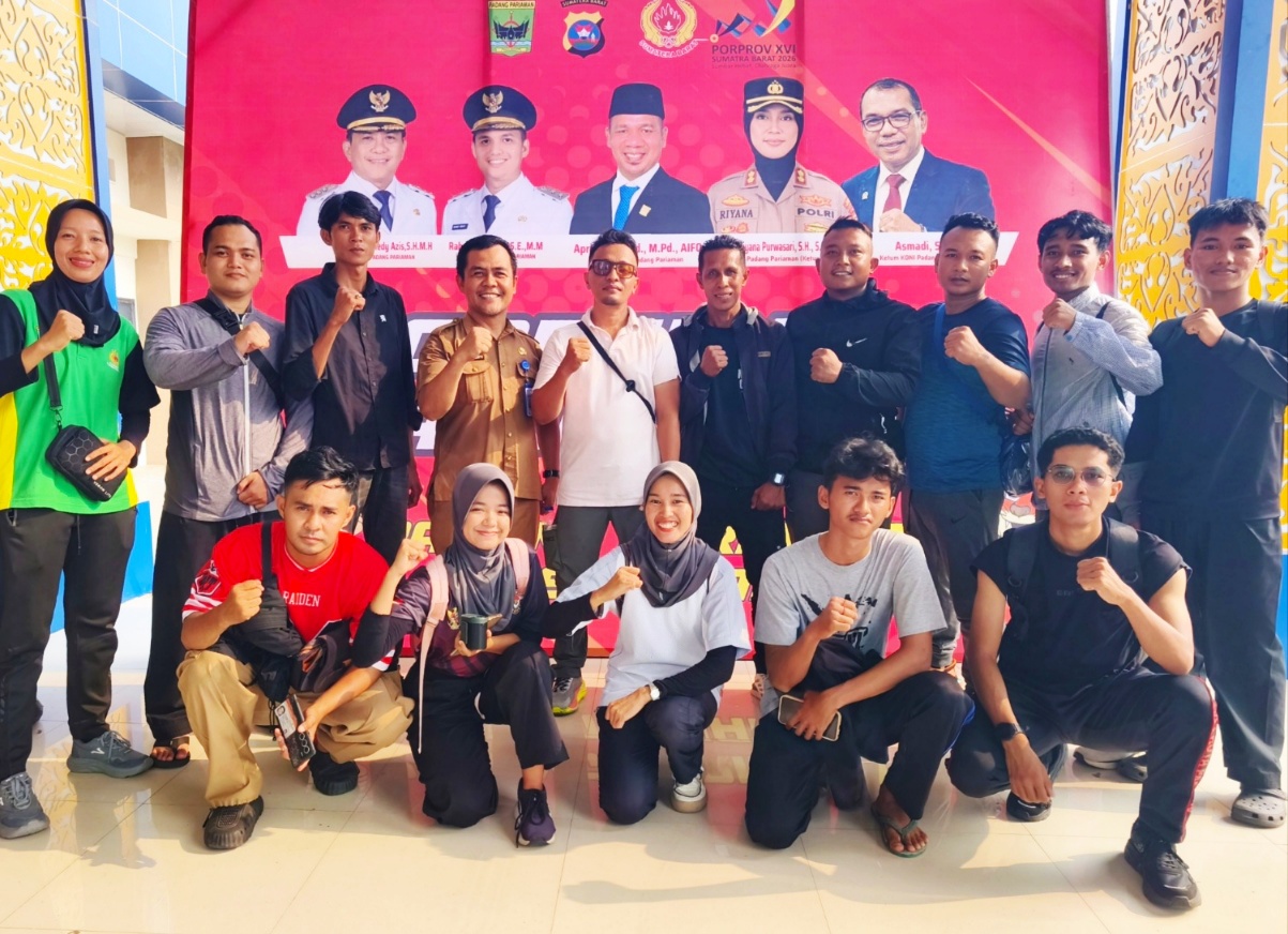 Kontingen Hapkindo Kabupaten Padangpariaman penuh optimisme dengan targetkan tiga medali emas Porprov XVI Tahun 2026.  