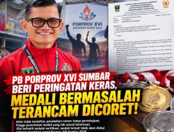 PB Porprov XVI Sumbar Beri Peringatan Keras, Medali Bermasalah Terancam Dicoret!